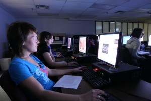 technology computer lab students design
