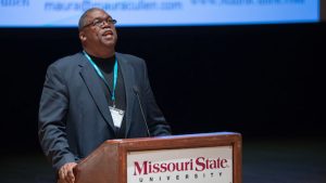 Wes Pratt speaks at diversity conference