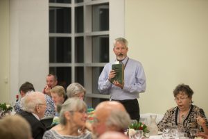 David Richards presents at library event