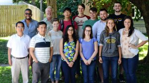 A photo of a recent group of REU students.