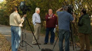 Jim Baker filming for Ozarks Watch Video Magazine