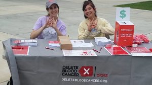 A marrow donation drive on campus.