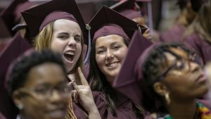 Students excited at commencement