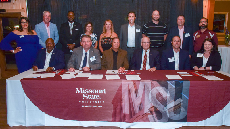Leaders from Missouri State and Boys & Girls Clubs celebrate the partnership.