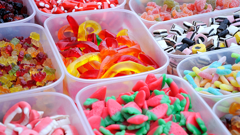 A variety of gelatine candy.