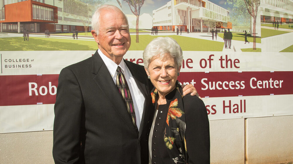 Robert and Marlese Gourley at the groundbreaking ceremony in 2015.