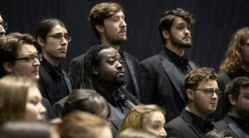 MSU Chorale members perform.