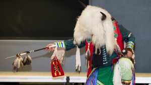 A Native dance being performed.