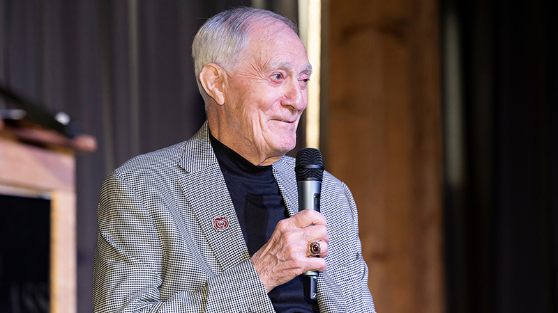 Bill Rowe speaks at an event.