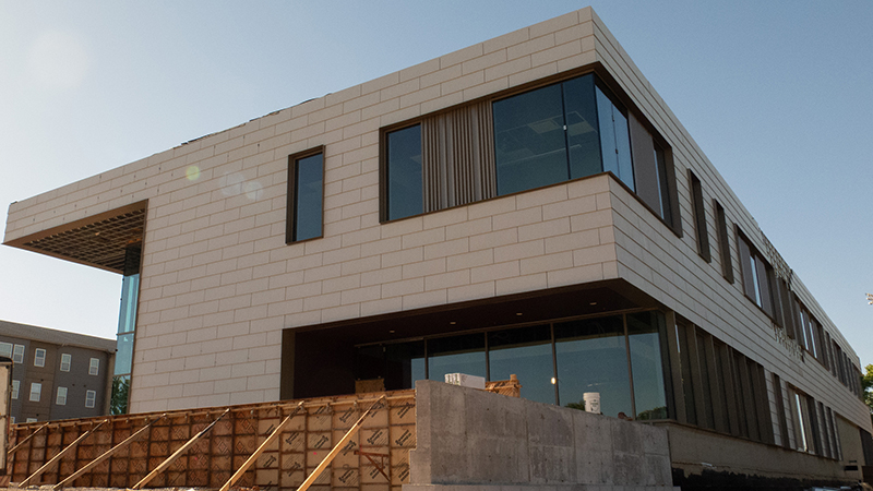 Construction continues on the Clifton M. Smart III University Advancement Center.